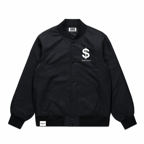 DOLLAR LOGO COLLEGE BOMBER JACKET - We Buy Gold Brand