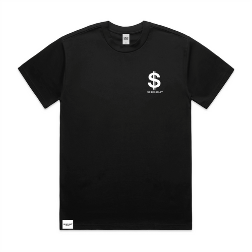EMBROIDERED DOLLAR LOGO T - SHIRT - We Buy Gold Brand