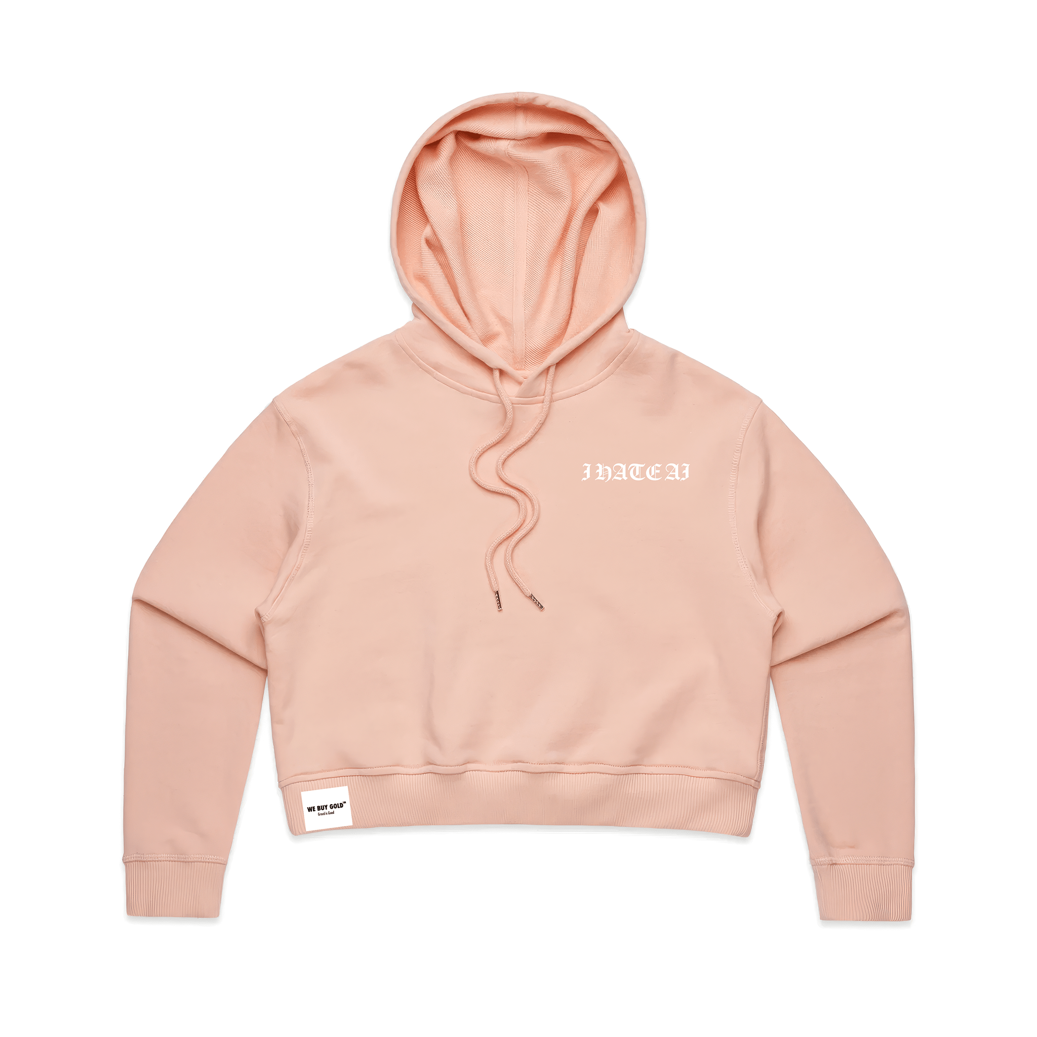 I HATE AI WOMEN'S CROPPED HOODIE - We Buy Gold Brand